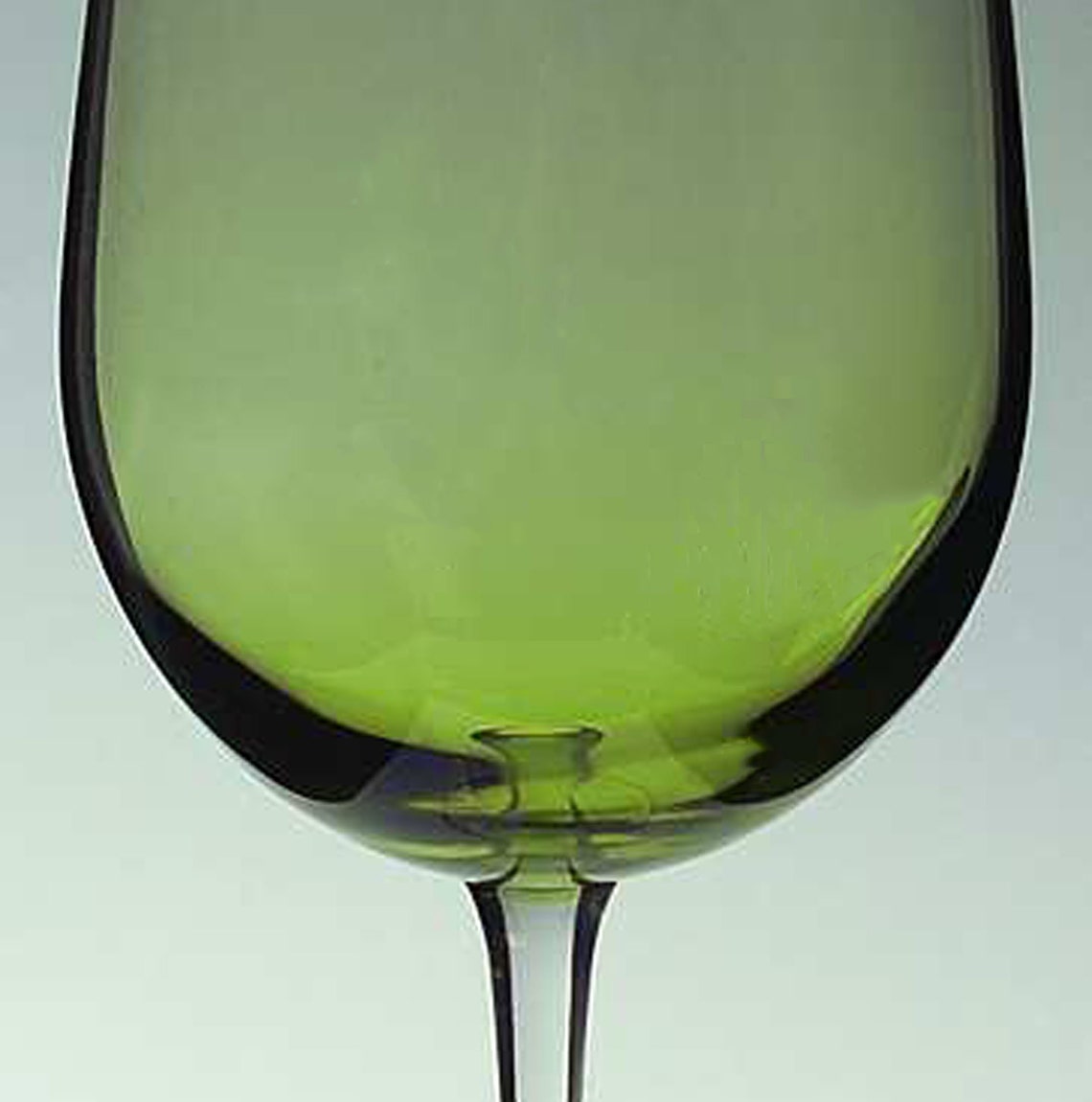NEW Old Stock Set of 4 Libbey Green Wine Glasses with Clear Etsy