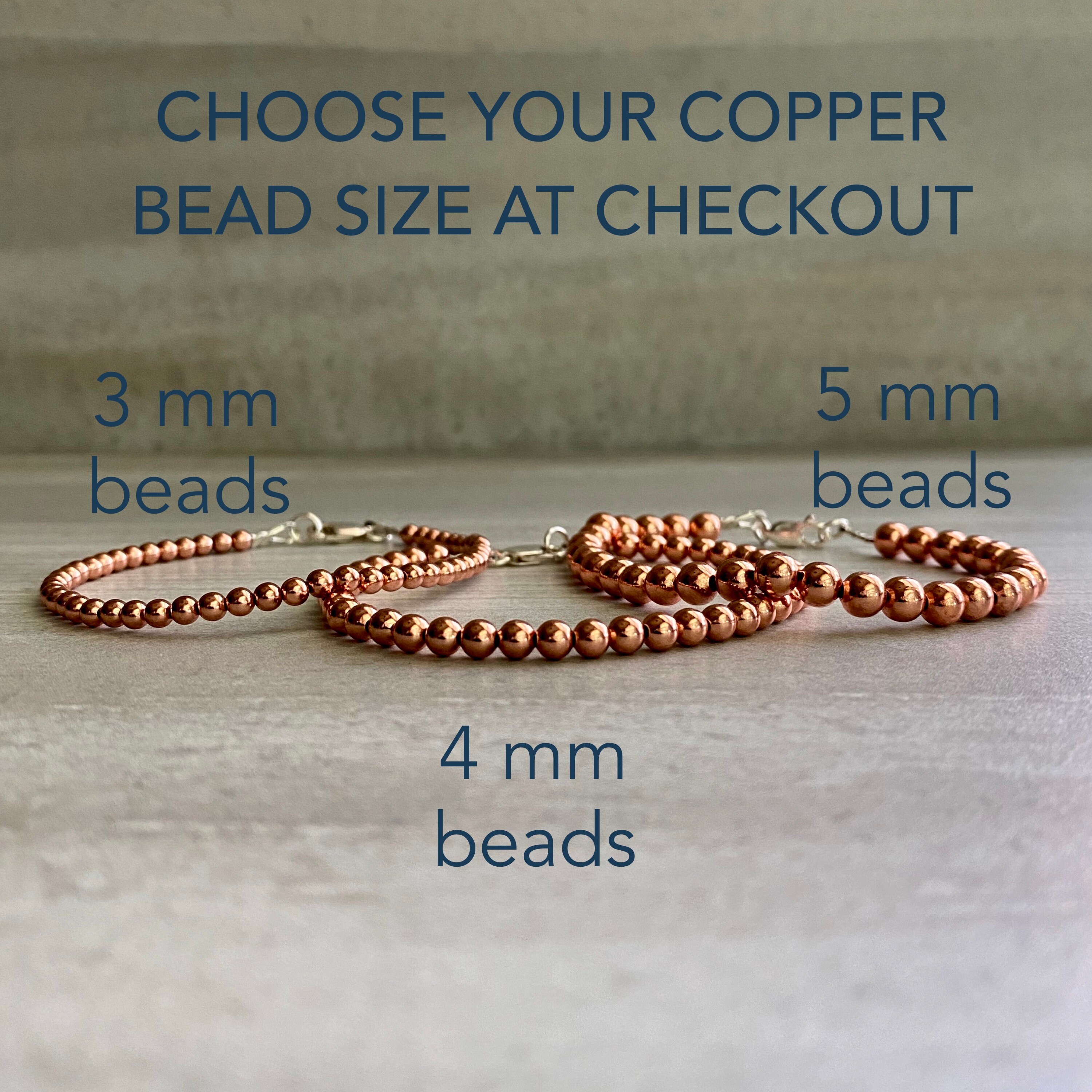 Copper bead bracelet discount