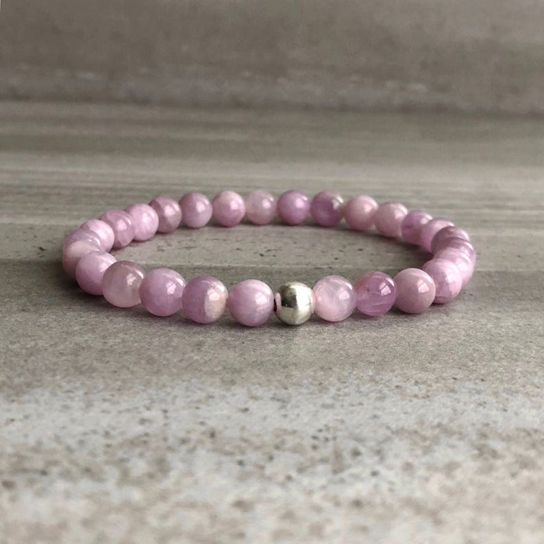 Kunzite Bracelet Natural Crystal Bead Bracelet Gold or Etsy