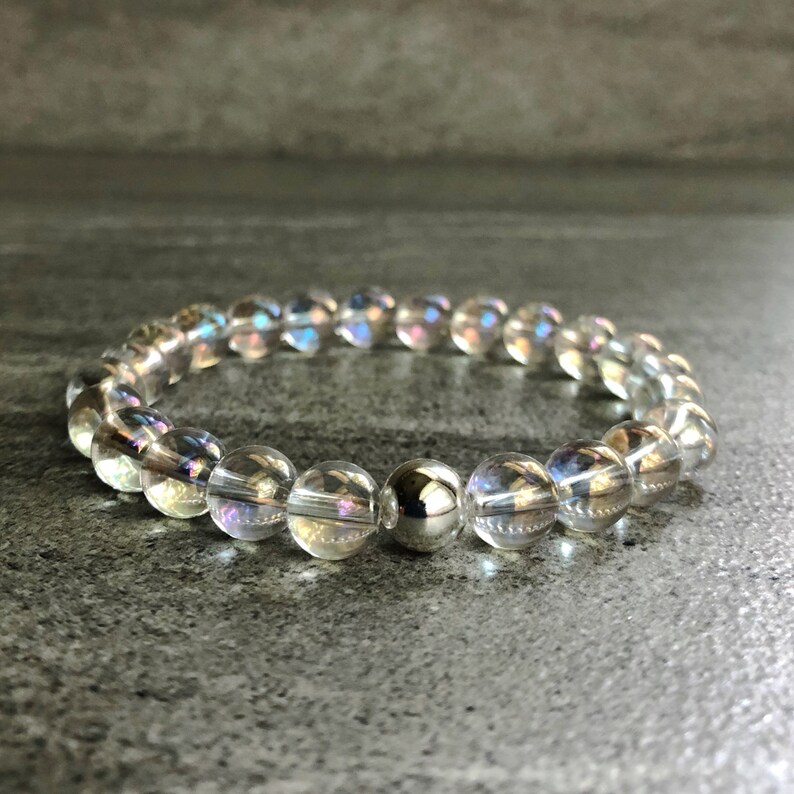 Clear Quartz Bracelet Crystal Quartz Bead Bracelet 6 Etsy