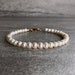 Genuine Pearl Bracelet | Sterling Silver or Gold Clasp Bead Bracelet | Real Freshwater Pearl Jewelry | June Birthstone Gift 