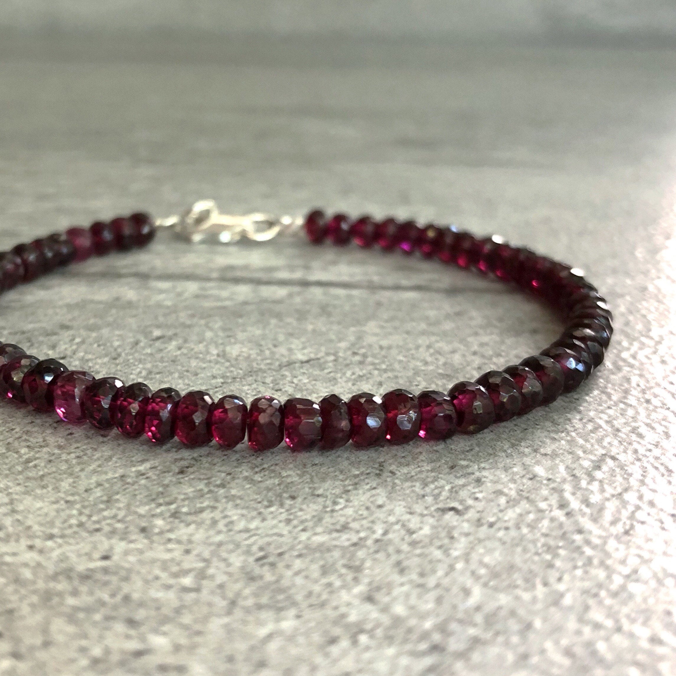 13.68 CT. Garnet Bracelet in Sterling Silver - Sam's Club