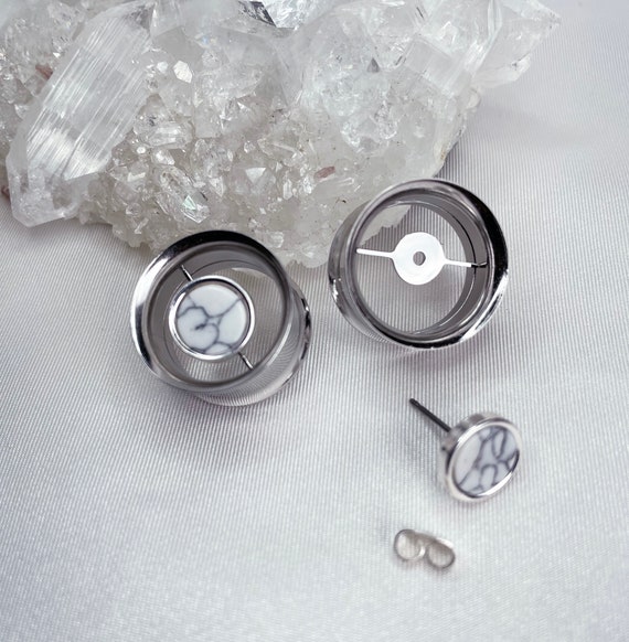 Wearing earrings with shop stretched ears
