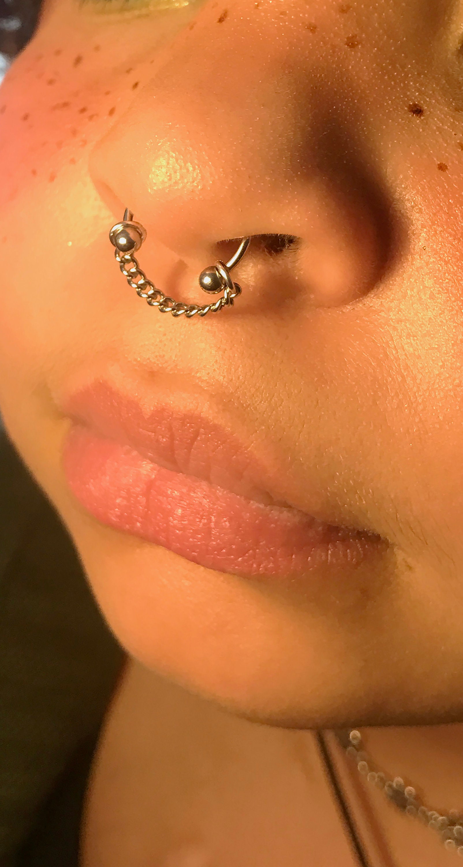 Septum chain For both septum rings and traditional Etsy