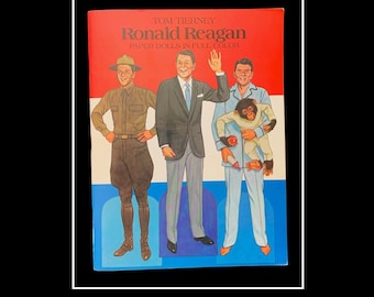 Vintage, 1984. Ronald Reagan Paper Dolls in Full Color by Tom Tierney. Published by Dover Publications, Inc.