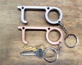 Copper door opener "No Touch" tool, button pressing device, titanium and aluminum also available