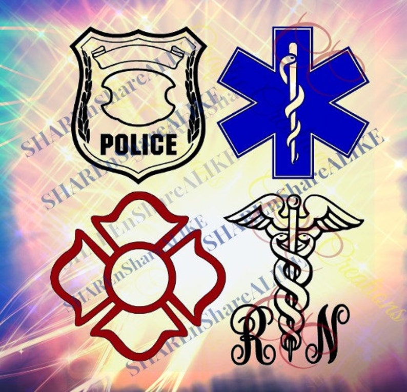 Police SVG Nurse Firefighter Life Star Life Ems DXF ...