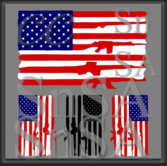 Download Gun Flag SVG Rifle Life Dad 2nd America USA Thin Blue Line ...