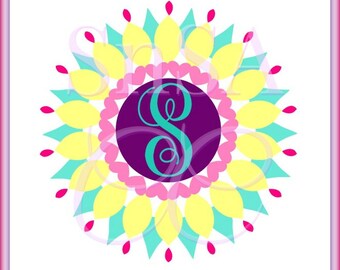 Download Roses SVG Flower Daisy Rolled Mom Monogram Circle Box Letter