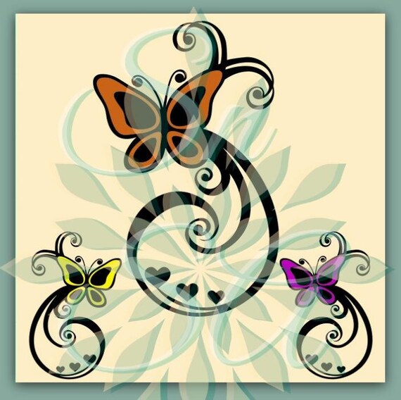 Download Butterfly Svg Valentine Heart Swirl Monogram Autism Flourish Etsy PSD Mockup Templates