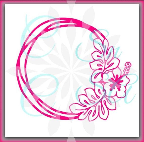 Download Floral Monogram SVG Flower Hibiscus Butterfly Rose Daisy ...