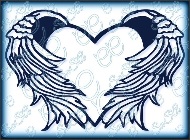 Download Wings SVG Ready Heart Angel RIP Life Mom Dad Baby Heaven ...