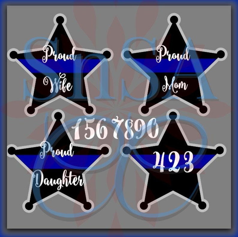 Download Police Badge SVG Thin Blue Line 1 2 Team Shirt Hat Sign ...