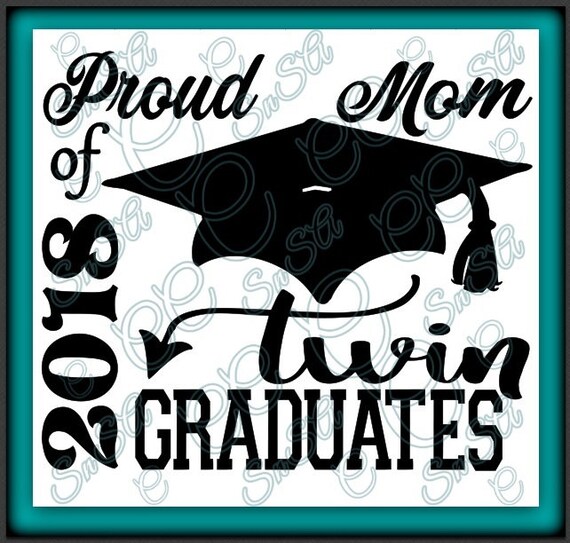 Twins SVG Proud Mom Senior Class 2018 Dad Graduation Hat Cap