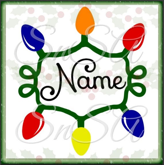 Download Free Christmas Lights Svg Monogram Circle Tree Christ Believe Santa Etsy SVG DXF Cut File