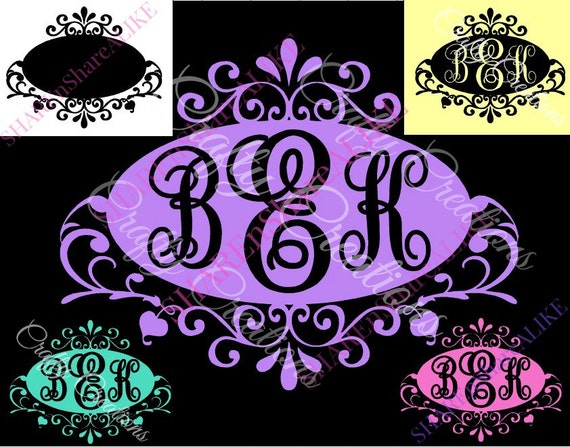 Download Mom SVG Mother 2018 Monogram Font Letter Circle Frame Vine ...