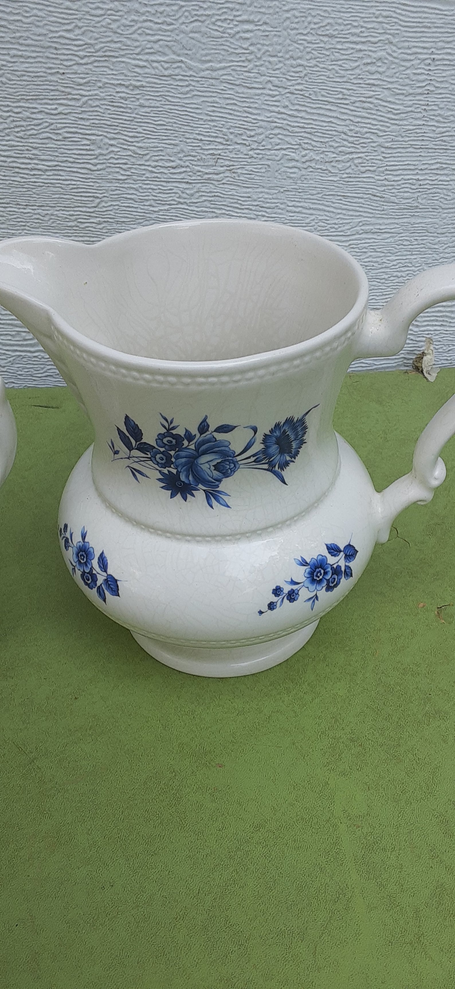 Vintage Lord Nelson Pottery England Blue Floral Print Water Etsy