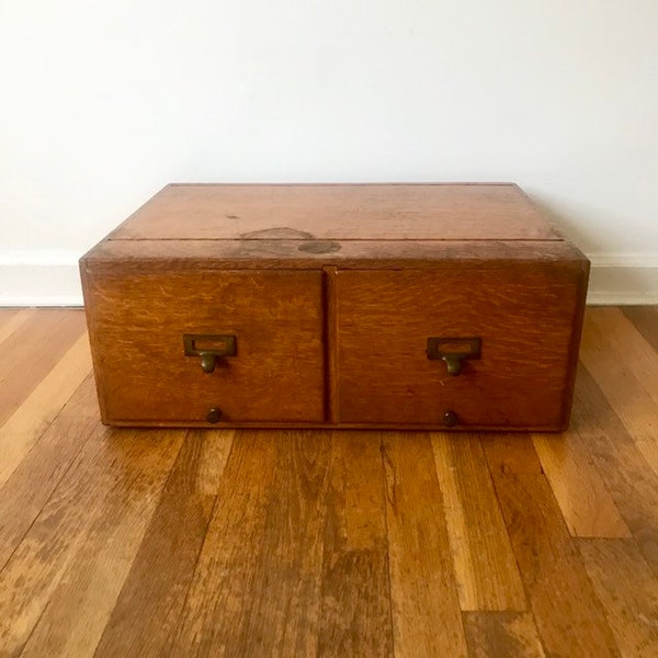 Vintage Card Catalog File Drawer
