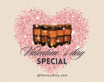 Valentine Honey Jelly Sampler