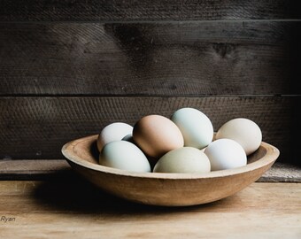 Kitchen Wall Art, Photograph, Rustic Kitchen, Color or Black & White, Food Photo, Eggs, Farm, Brown Tan Gray, Rustic Decor, Still Life