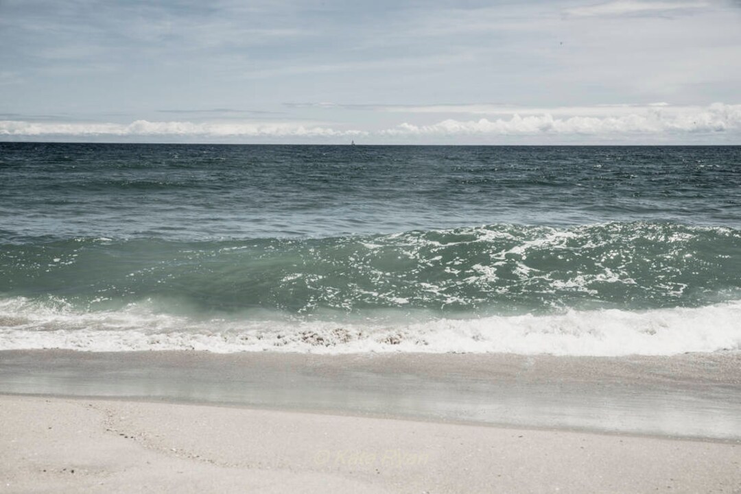 Blue Beach Wall Art Ocean Wave Photograph Beach House - Etsy