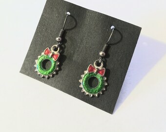 Christmas Wreath Earrings