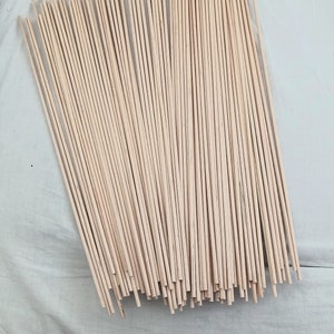 Unfinished Wooden Dowels, 12 Inches Long, 1/8 Inch Circumference