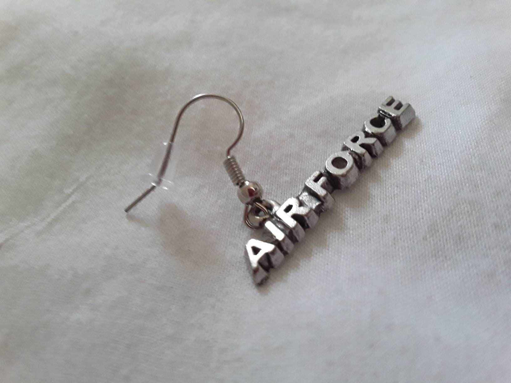 Men's Air Force Earring Air Force Veteran Earring Nickel Etsy