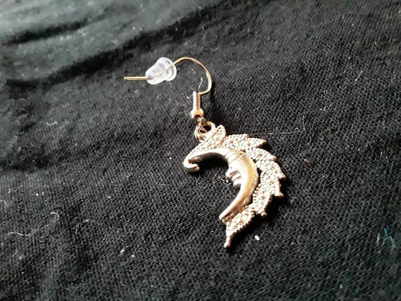 Earrings Tibetan Men's Jewelry Crescent Moon Earring