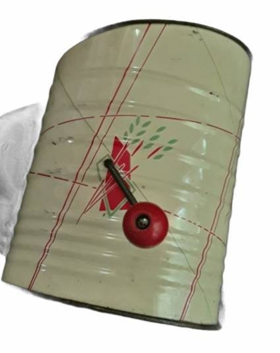 Antiker Mehlsifter rot-weißer Mehlsifter Küchendekor | Etsy