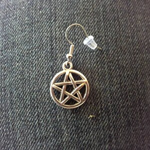 Mens Pentagram Earring, Wiccan Jewelry, Single Earring, Wiccan Earring, Mens Jewelry, Pentagram Earring