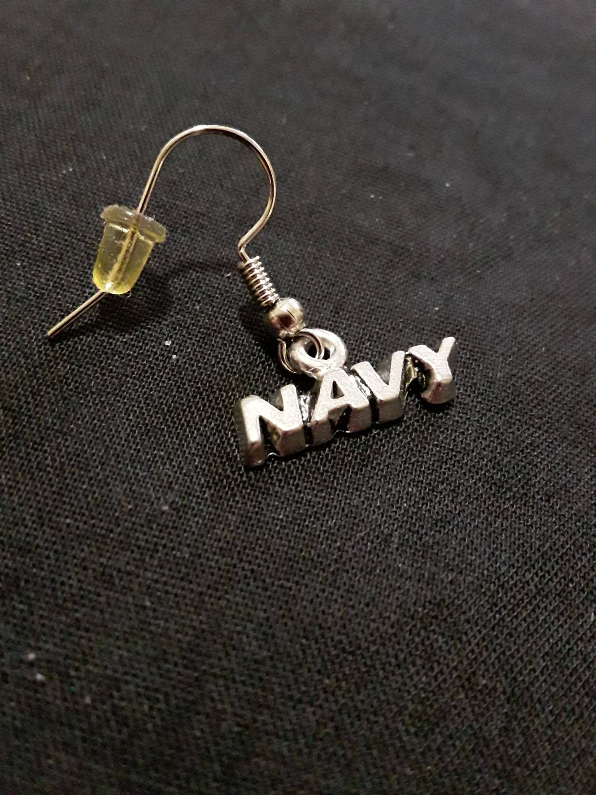 Men's Navy Earring Navy Jewelry Navy Veteran Earring Etsy UK