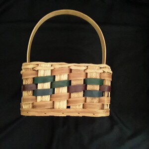 Handmade Vintage Painted Wicker Basket, Home Decor