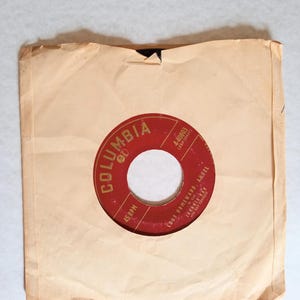 Vintage Johnny Ray Vinyl Record from Columbia Records, Songs Titled Look Homeward Angel and You Don&#39;t Owe Me a Thing