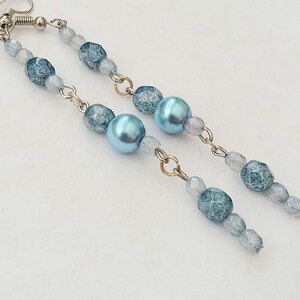 Blue Beaded Fashion Accessory Earrings