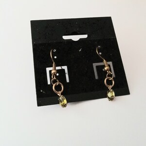Yellow Faux Gem Art Deco Style Earrings