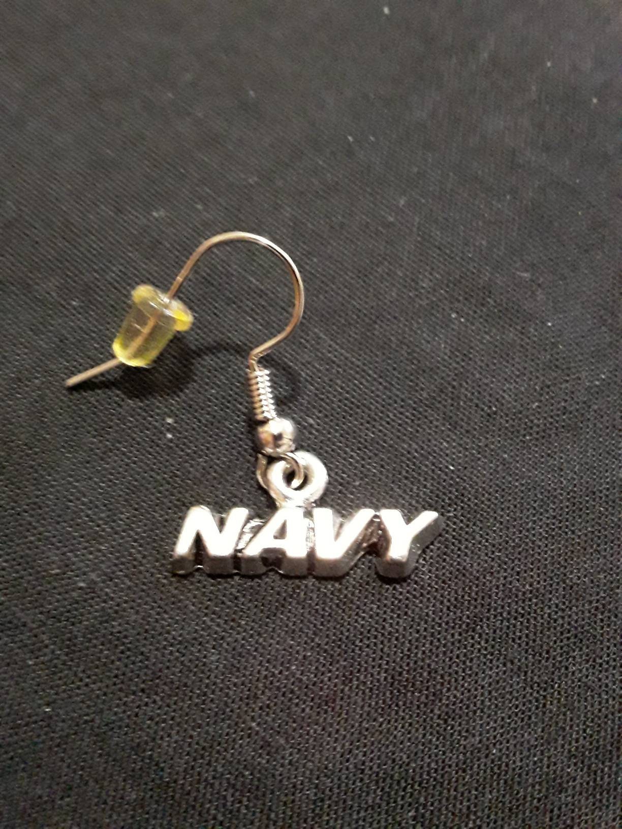 Men's Navy Earring Navy Jewelry Navy Veteran Earring Etsy UK