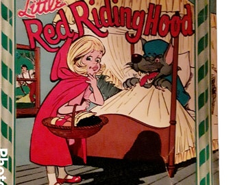 Little Red Riding Hood Record Dust Cover, Peter Pan Records 45 RMP Dust Jacket, No Record, Dust Cover Only, Circa 1970s