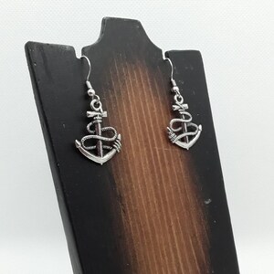 Anchor Earrings, Anchor Jewelry, Nickel Free Earrings, Silver Plated Jewelry, Nautical Theme Earrings, Gift for a Navy Veteran