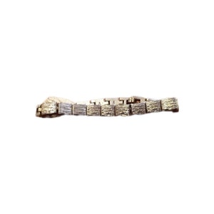 Vintage Gold Plated Bracelet, Solid Linked Bracelet, 1970s Bracelet, Vintage Bracelet, Snap Clasp Bracelet, Retro Jewelry