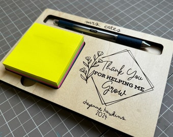 Gepersonaliseerde Sticky Note Desk Organizer