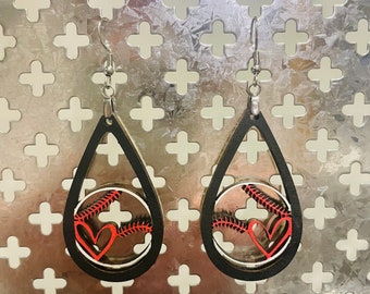 The Sluggers (Baseball Cutout Earrings)