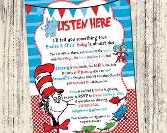 Dr Seuss Baby Shower Etsy