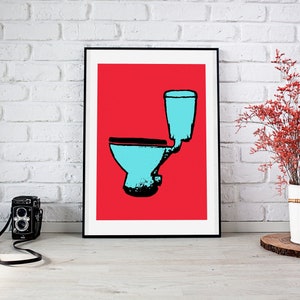Toilet Illustration Print