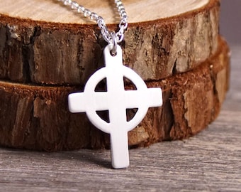 Celtic Cross - 925 Sterling Silver Pendant, Necklace