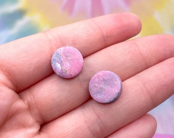 Fun Colorful Stud Earrings, Polymer Clay Earrings, Retro Stud Earrings, Gift for Her Under 20, Unique Earrings, 80s Inspired Earrings