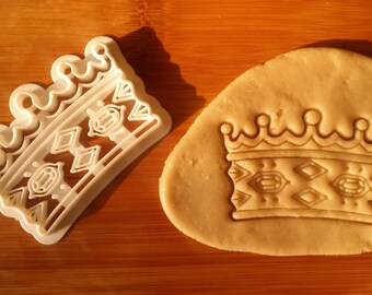 Crown cookie Cutter birthday gift stamp tiara jewels