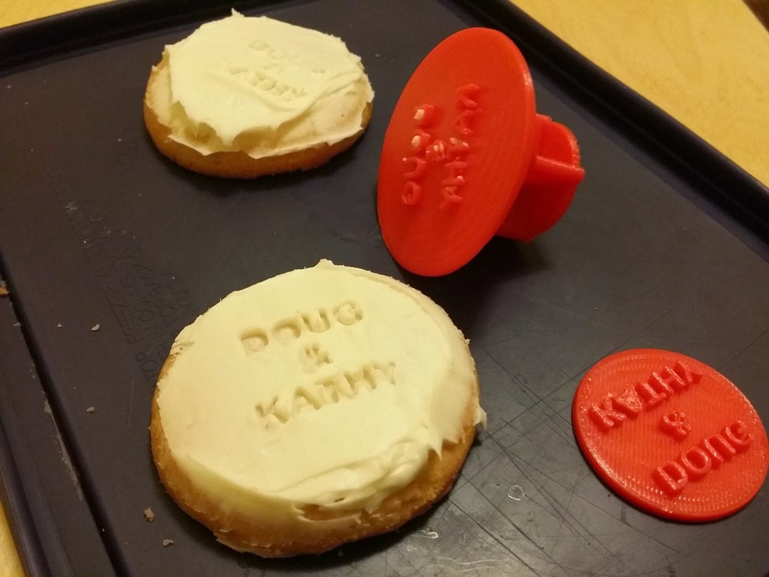 Custom Frosting Stamp Cookie Cake Etsy