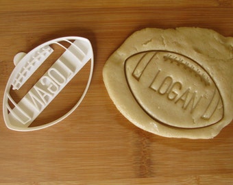 Personalized football Name Cookie Cutter birthday gift Custom team