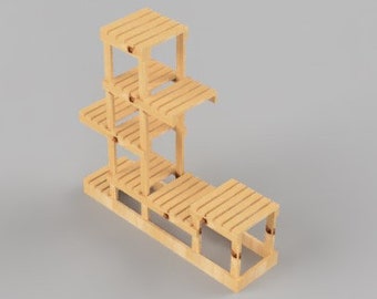 Tiered Plant Stand - Build File/Design Sketch - Build Your Own for cheap!